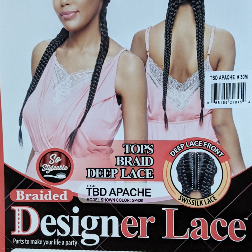 Vanessa Braided Designer Lace Wig in Pink